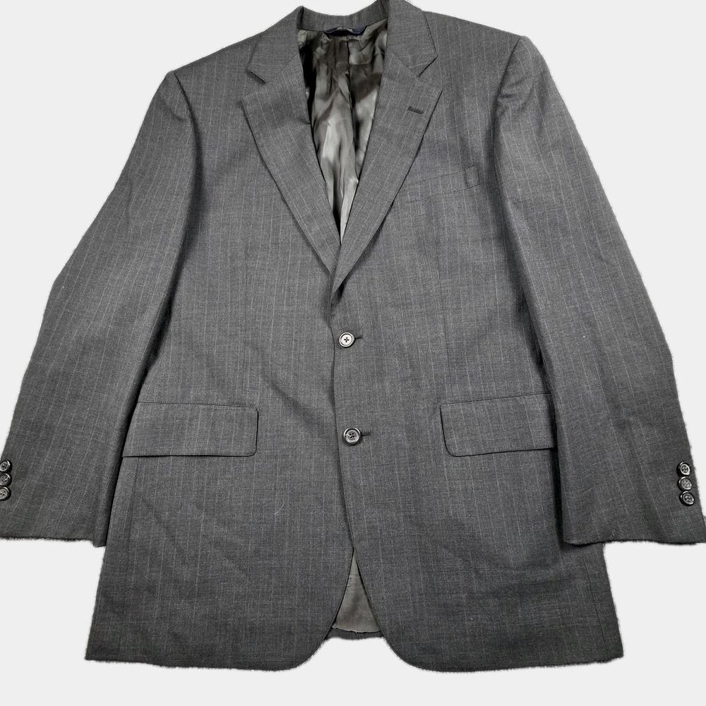 Vintage‎ Brooks Brothers Wool Blazer Mens 40R Gray Pinstripe USA Made Brooksease